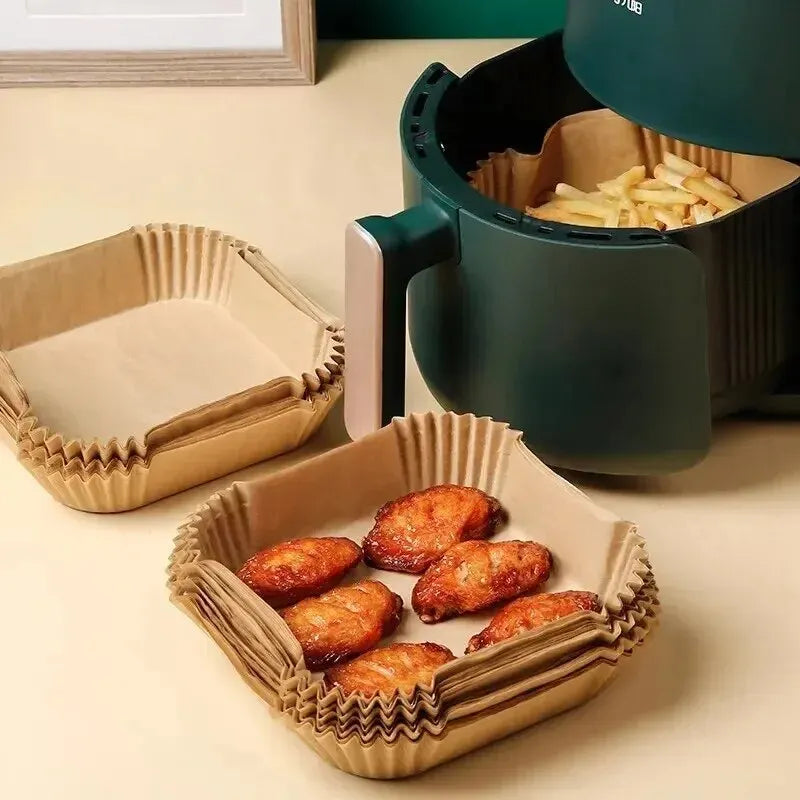 50 moules en papier cuisson antiadhésif premium pour friteuse a air