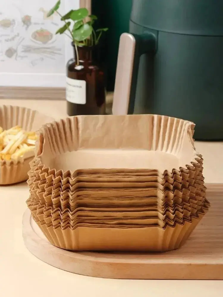 50 moules en papier cuisson antiadhésif premium pour friteuse a air