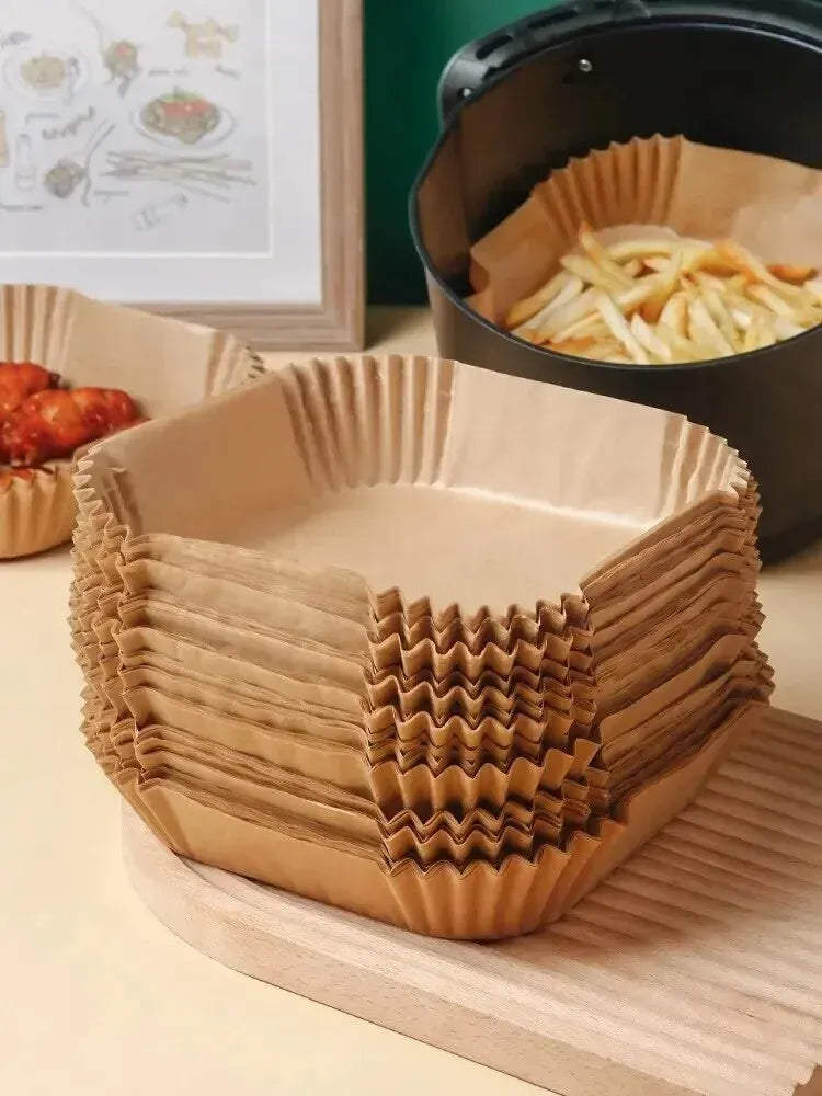 50 moules en papier cuisson antiadhésif premium pour friteuse a air