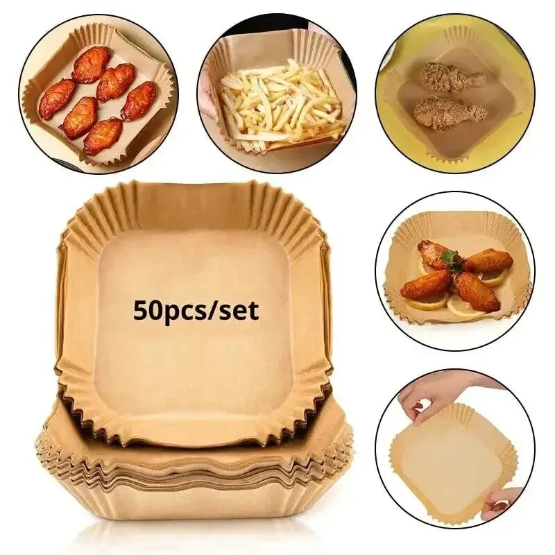 50 moules en papier cuisson antiadhésif pour Air Fryer 20cm - InstantCook