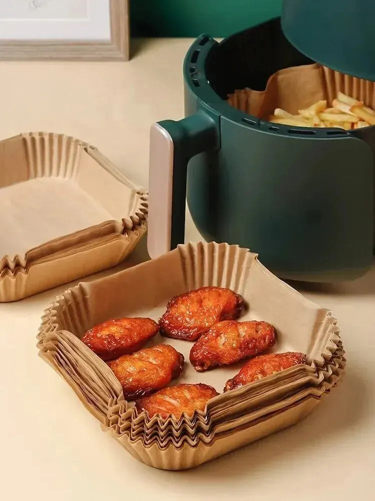 50 moules en papier cuisson antiadhésif premium pour friteuse a air